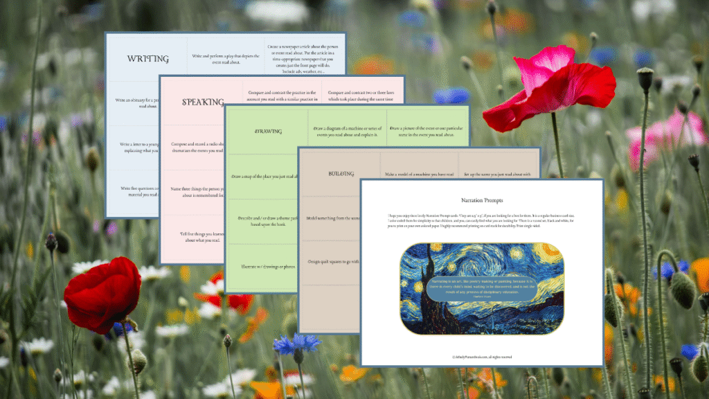 Narration prompts, picture book threads