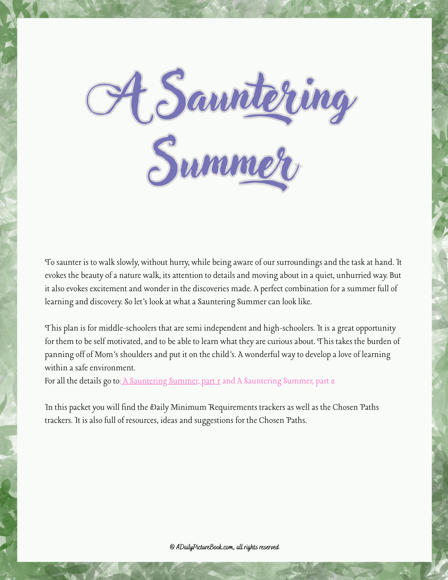 A Sauntering Summer Guide - Image 2