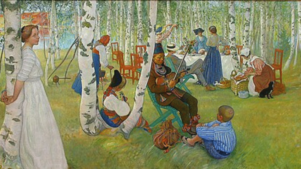 Frukost i det gröna (Breakfast in the Green), Carl Larsson - 1910-13